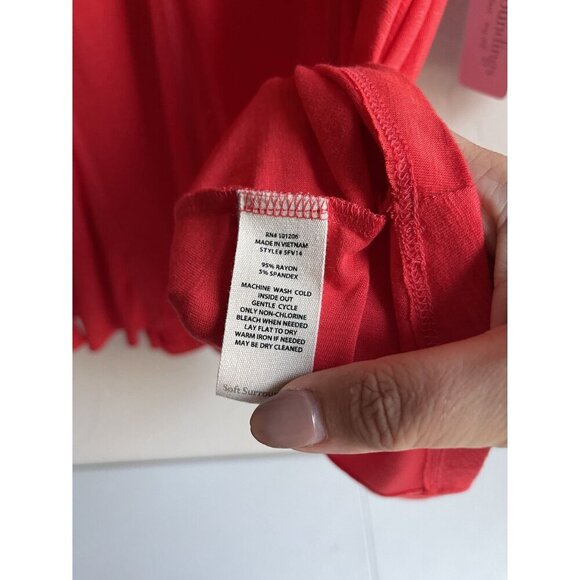 New! Soft Surroundings Size 2X Amelia A-Lie Orange Tunic Top MSRP $89.95 V-Neck - Picture 3 of 9